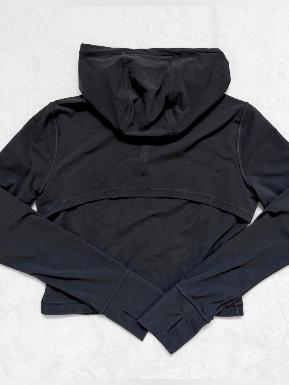 NWOT Lululemon Define Cropped Hooded Jacket Mesh Vent Nulu – Black – Size 10 - Picture 3 of 10